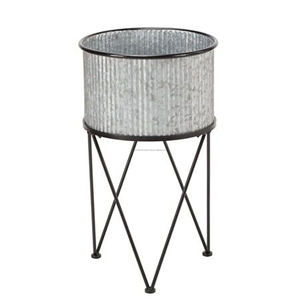 Jardinería decoraciones para el hogar jardinera galvanizada con soporte decoración de jardín decorativo regalo perfecto para casi cualquier ocasión - Product Image 3