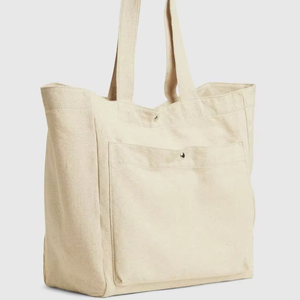Sac fourre-tout en toile de coton premium, réutilisable, pour le shopping et l'emballage de produits de détail, idéal pour la personnalisation de marque - Product Image 1