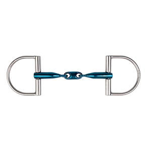 Mors à D double en acier inoxydable de 16 mm avec embout souple et flexible, pour l'entraînement et l'équitation - Product Image 3