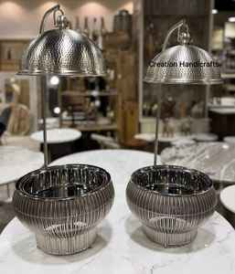 Nueva Cacerola Metálica Colgante con Tapa, Calentador de Alimentos con Soporte, Plato para Servir Buffet - Product Image 1