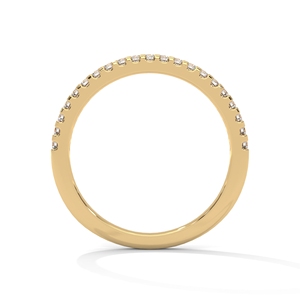 Bague demi-éternité de luxe en or avec diamants de laboratoire pour femme, idéale pour mariage, anniversaire ou usage quotidien - Product Image 1