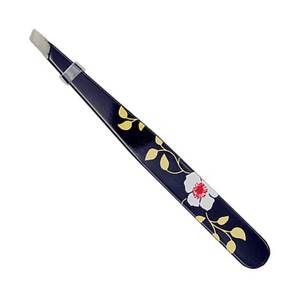 Ensemble de pinces à cils de précision avec design floral, pointe métallique lisse pour l'application des cils - Product Image 3