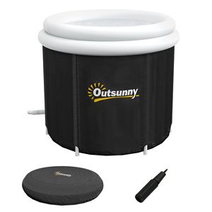Outsunny 79 Gallon Outdoor <b>Portable</b> Ice <b>Bath</b> Tub with Thermo Lid Cover and Carry Bag for Athletes Recovery - Product Image 1