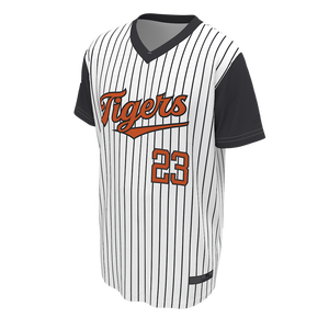 Maillot de baseball personnalisé à col en V, manches courtes, avec logo personnalisé, nom et numéro du joueur, vente en gros - Product Image 3