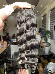 Vietnamhairluxury Ocean Extensiones de cabello humano ondulado vietnamita Cabello virgen y Remy Trama única Tejido de cabello de onda profunda - Product Image 4