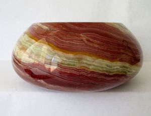 ชามเสิร์ฟทรงกลมหินอ่อนสีน้ำตาลหลายเฉด ทนไฟ สำหรับห้องครัว ห้องรับประทานอาหาร วิลล่า ห้องนั่งเล่น ตกแต่งผนัง - Product Image 3