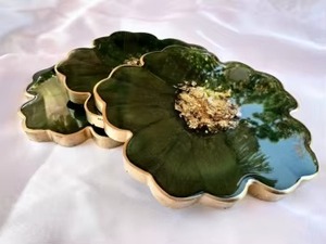 Wooden & Resin Inlay <b>coaster</b> Custom Size logo Handmade Wholesale Customizable <b>Coasters</b> From India - Product Image 3