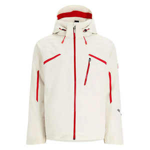 Veste de ski d'hiver imperméable et coupe-vent personnalisée pour l'extérieur, avec poches utilitaires et bordure rouge, vêtements d'extérieur sportifs pour l'hiver - Product Image 1