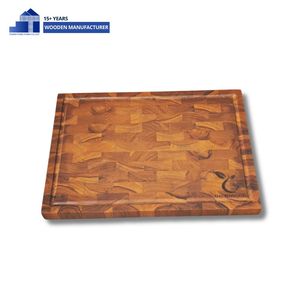 Planche à découper artisanale en bois de teck à grain traversant, ustensile de cuisine en bois de haute qualité, fabricant - Product Image 3