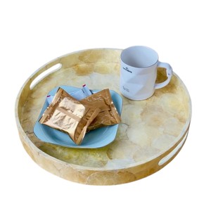 Plateau de service de luxe en nacre, fait main, incrusté de coquillages, plateau décoratif pour la maison, l'hôtel, le restaurant, pour le service et les cadeaux - Product Image 5