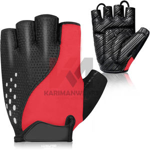 Guantes de Ciclismo Unisex Premium, Medios Dedos, para Carreras y Deportes al Aire Libre, con Acolchado de Gel Absorbente de Impactos, Antideslizantes, Transpirables, de Malla - Product Image 1