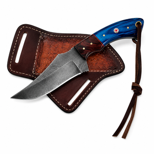 Cuchillo Forjado a Mano de Acero de Alto Carbono con Espiga Completa y Punta Caída, Multifuncional para Exteriores, Bricolaje, Caza, Rescate, Camping y Trabajo en Madera - Product Image 1