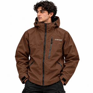 Men Nylon Adventure Jacket Lightweight Weather Resistant Hooded <b>Windbreaker</b> Zip Front Hiking <b>Camping</b> Travel Jacket - Product Image 3