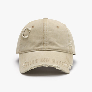 Gorra de Béisbol Estilo Vintage Desgastada, 6 Paneles, Ajustable, Unisex, de Algodón, Color Sólido, con Logotipo Desgarrado en la Parte Delantera, Estilo Casual - Product Image 6