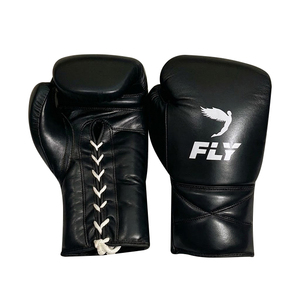 Gants de boxe Superlace X Black Fly sur mesure, neufs, 100% cuir véritable, professionnels, pour la boxe. - Product Image 1