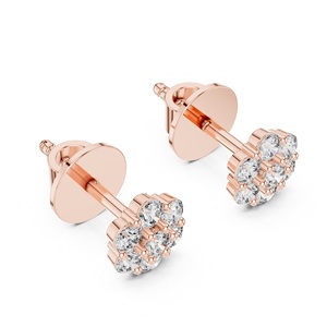 Cluster Flower Design Unisex Moissanite Earrings Men Hiphop 925 Sterling <b>Silver</b> Moissanite <b>Stud</b> Earrings Women - Product Image 4