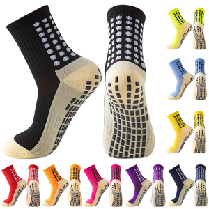 Wholesale Men's Anti Slip <b>Grip</b> Football <b>Socks</b> <b>Custom</b> Embroidery Logo Cotton Sports Soccer <b>Socks</b> Professional Design Silicone - Product Image 4