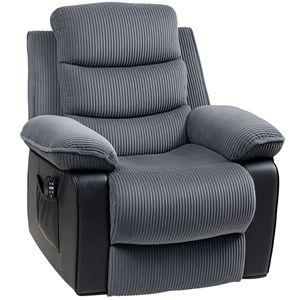 Poltrona Reclinabile Elettrica con Massaggio e Riscaldamento per Anziani, Set con USB e Telecomando, Rivestimento Rimovibile - Product Image 1