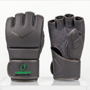 Guantes de MMA de cuero sintético de calidad premium personalizados, mitones de medio dedo para grappling, sparring y entrenamiento para hombres y mujeres - Product Image 1