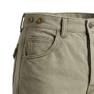 Pantalon sur mesure coupe droite style Guerre civile en toile légère, écologique, infroissable, avec coutures renforcées, ajustement souple, tissu lisse - Product Image 6