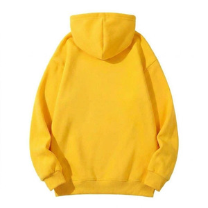 Unisex Oversized 100% Cotton Hoodie High Quality Hooded Long Sleeve Crewneck Casual Style Solid Pattern <b>Pullover</b> Hoodie - Product Image 2