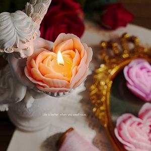 Cadeau de parfum de la Saint-Valentin Souvenir fait main <span class=keywords><strong>Bougie</strong></span> parfumée en forme de rose en forme de cœur personnalisée - Product Image 6