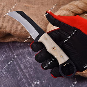 Cuchillo de Supervivencia Multifuncional de Hoja Fija de Acero al Carbono Forjado a Mano con Mango de Hueso de Camello, Grado Industrial, para Camping y Actividades al Aire Libre - Product Image 4