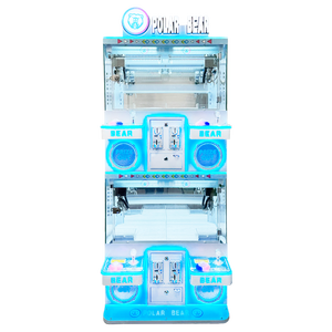 ตู้คีบตุ๊กตาหยอดเหรียญ 4 หัวคีบ สำหรับศูนย์เกมในร่ม เครื่องเล่นเกมเครนขนาดกะทัดรัดพร้อมไฟ LED และรางวัลตุ๊กตา - Product Image 5