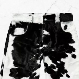 <b>Women</b> Cowhide <b>Leather</b> <b>Shorts</b> Genuine <b>Leather</b> High Rise Trendy Fashion Streetwear Casual Luxury Style Custom OEM Supplier - Product Image 3