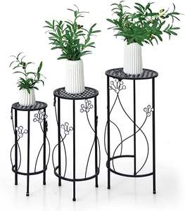 Support de pot de fleurs en fer classique, adapté aux maisons traditionnelles, offrant robustesse, stabilité et un design intemporel - Product Image 2