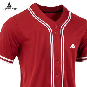 เสื้อเบสบอลแบบแห้งเร็ว น้ำหนักเบา ระบายอากาศได้ดี ผลิตจากโพลีเอสเตอร์ 100% พร้อมโลโก้สั่งทำพิเศษ ราคาถูก ขายส่งสำหรับทุกเพศ - Product Image 6