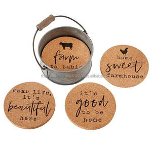 Manteles individuales naturales más vendidos, juego de revestimientos de corcho de madera con soporte de Metal, centro de mesa, exhibición, Hotel, restaurantes, juego de posavasos único - Product Image 4