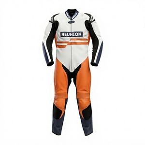 Traje de Motociclismo Personalizado para Hombre, de Cuero Vacuno/Canguro, Mono de Carreras, con Protección OEM CE - Product Image 1