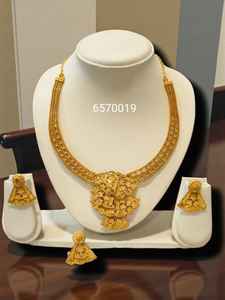 Ensemble de bijoux de mariage AWAIS HOUSE pour femmes africaines, collier et bracelet en or plaqué 6 grammes, style hip-hop, avec diamants infinis - Product Image 2