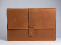 Housse pour ordinateur portable en cuir véritable classique 15,0" x 11,0" Étui de protection pour MacBook Pro 16"
