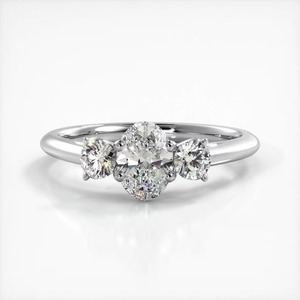Anillo de Boda Clásico con Flor, Plata de Ley Chapada en Oro, Moissanita de Corte Brillante de 1.5 CT, Engaste de Garras, Certificado IGI, VVS - Product Image 5