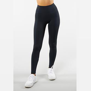 Leggings de yoga élégants et confortables pour femmes, en coton/bambou tricoté, antibactériens, respirants, sans coutures, taille mi-haute, fins et décontractés - Product Image 4