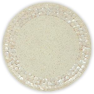 Elegant Modern Glass Beaded Charger Plate New Arrival Non-Slip Decorative Durable <b>Table</b> <b>Mat</b> for Wedding and Banquets - Product Image 2