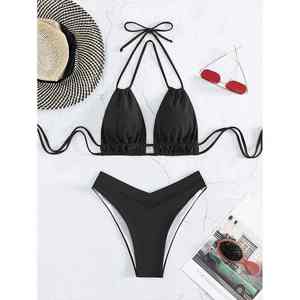 ชุดบิกินี่พิมพ์ลายเซ็กซี่ ผ้าคุณภาพสูง ระบายอากาศได้ดี พร้อมโลโก้สั่งทำพิเศษ ชุดว่ายน้ำสำหรับผู้หญิง จากปากีสถาน - Product Image 6