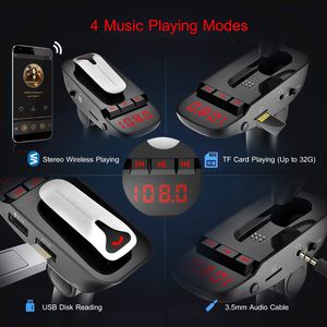 Kit Bluetooth per Auto con Trasmettitore FM, Auricolare Wireless, 2 Porte USB per Ricarica, Chiamate in Vivavoce, Lettore MP3 - Product Image 3