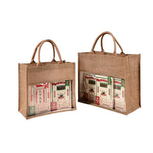 Sac de courses écologique en jute naturel avec des bretelles confortables - Product Image 1