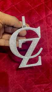 Colgante de letra inicial personalizado con incrustaciones de circonitas, de plata 925, estilo Hip Hop y Rapper, para fiesta - Product Image 6