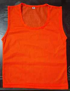 Chaleco Deportivo Personalizado de Malla Naranja Brillante para Entrenamiento de Fútbol, Sin Mangas, para Práctica de Carrera, Ropa Deportiva para Equipos - Product Image 1