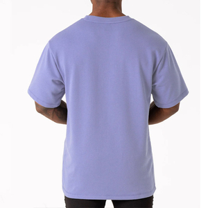 Logo personnalisé, 200g, tricoté, lourd, décontracté, respirant, surdimensionné, strass, 100% coton, streetwear, lavage à l'acide, vêtements d'été - Product Image 2
