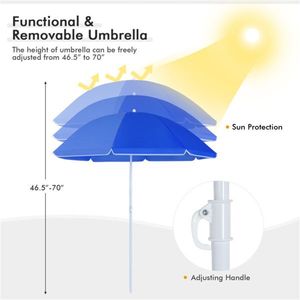 Outdoor Camping Chair with Umbrella for Beach Use - Product Image 4