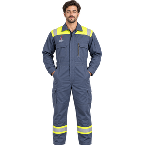 Combinaison de sécurité professionnelle haute visibilité, vêtements de travail réfléchissants, tissu durable, construction confortable, utilitaire industriel - Product Image 1