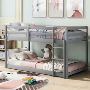 Letto a castello singolo su singolo grigio con scaletta per bambini (vecchio SKU WF281727AAE/WF286602AAE) - Product Image 1