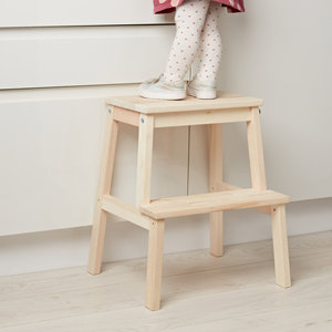 Premium <b>Bamboo</b> A-Frame Bedside <b>Stool</b> and Bathroom Utility Ladder Contemporary Two-Step Foldable Minimalist A-Frame Step <b>Stool</b> - Product Image 1
