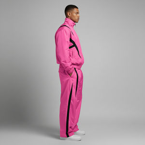 Nuevo conjunto deportivo de 2 piezas para hombre, de corte regular, a la moda, con logo impreso en DTF, 100% nailon, de dos tonos, estilo urbano, ligero. - Product Image 4