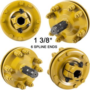 Frizione a slittamento regolabile in acciaio carburato per trattore, frizione PTO da 1 3/8 con 6 estremità a scanalatura, ricambi per macchine agricole - Product Image 3